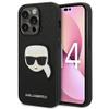 KARL LAGERFELD futerał do IPHONE 14 Pro KLHCP14LSAPKHK (Saffiano With Karl Head Patch) czarny
