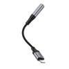 Adapter AUX Lightning do Jack 3,5 mm Hoco 0,12 m LS36A szary