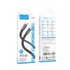 Kabel USB C do USB C Hoco 3A 60W płaski 1 m X125 czarny
