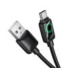 Kabel USB A do USB C Hoco 3A 1,2 m z LCD U146 czarny