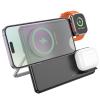 Ładowarka indukcyjna Hoco 3w1 15W kompatybilna z Apple Watch CQ1 czarna