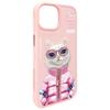 NIMMY futerał COOL&CUTE 2.0 Cat do IPHONE 15 różowy