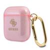 GUESS futerał do APPLE AirPods 1/2 GUA2UCG4GP (Glitter Collection) różowy