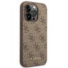 GUESS futerał do IPHONE 14 Pro GUHCP14LG4GFBR (4G Gold Logo) brązowy