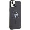 KARL LAGERFELD futerał do IPHONE 15 KLHMP15SHGKCNOK (Glitter + MAG) czarny