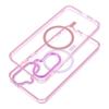Futerał do Samsung A17 Frame Clear Hybrid Mag Cover zgodny z MagSafe pudrowy róż
