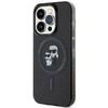 KARL LAGERFELD futerał do IPHONE 15 Pro KLHMP15LHGKCNOK (Glitter + MAG) czarny