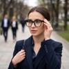 Inteligentne okulary AI z muzyką i nagrywaniem szkła przeźroczyste TITMO G-200 czarne