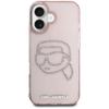 KARL LAGERFELD futerał do IPHONE 16 KLHCP16SHKHDCELP (IML Rhinestones S K Head) różowy