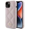 GUESS futerał do IPHONE 13 / 14 / 15 GUHCP15SPSQSQSP (Quilted Metal Logo) różowy