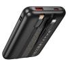 Powerbank Hoco 10000 mAh QC PD 22,5W z wbudowanymi kablami USB C + Lightning Q37 czarny