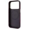 GUESS futerał do IPHONE 18 Pro/17 Pro kompatybilny z MagSafe (Stripe Peony 4G Logo) burgundy