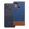 Etui z klapką na Samsung A21s Jeans Book niebieskie