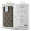 GUESS futerał do IPHONE 15 Pro Max GUHCP15XG4GFBR (4G Metal Logo) brązowy