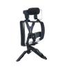 Uchwyt selfie z pilotem bezprzewodowym tripod z LED / mikrofonem do streamów TL-49T czarny
