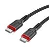 Kabel USB C do USB C Hoco 3A 60W 3 m X59 czarny