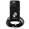 KARL LAGERFELD futerał do IPHONE 13 Pro KLHCP13LSAKCPSK (Saffiano KC Metal PIN Crossbody) czarny