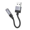 Adapter AUX USB A (męski) do Jack 3,5 mm (żeński) Hoco UPA32D czarny