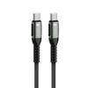 Kabel USB-C do USB-C Forcell F-Energy QC4.0 PD 5A 100W Cafule 0,25 m C260 czarny