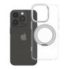 Etui na iPhone 14 PRO Frame Circle Stand zgodne z MagSafe transparentne