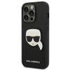 KARL LAGERFELD futerał do IPHONE 14 Pro KLHCP14LSAPKHK (Saffiano With Karl Head Patch) czarny