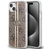 GUESS futerał do IPHONE 15 GUHCP15SH4PSEGW (4G Gold Stripe) brązowy