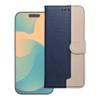 Etui z klapką na Motorola G57 POWER Split Book granatowo-kremowe