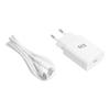Ładowarka sieciowa do telefonu Blue Star USB C QC3.0 PD 3A 18W + kabel USB C do Lightning TFK-TC-1099C biała