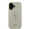 GUESS futerał do IPHONE 16 Plus GUHCP16MHG4SGD (Fixed Glitter Big 4G) złoty
