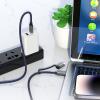 Kabel 2w1 USB C do USB C / Lightning Hoco 1,2 m U134 ciemny niebieski
