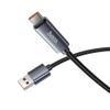 Kabel USB A do USB C Hoco 5A z wyświetlaczem 1 m X112 czarny