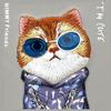 NIMMY futerał GLASSES COOL CAT do IPHONE 15 Pro Max szary
