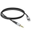 Kabel AUX Jack 3,5 mm do USB C Hoco 1 m UPA22 czarny