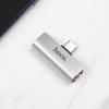 Adapter AUX 2w1 USB C do Jack 3,5 mm / USB C Hoco LS26 srebrny