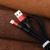 Kabel USB A do USB C Hoco 2A 1 m X26 czarno czerwony