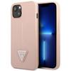 GUESS futerał do IPHONE 13 / 14 / 15 GUHCP14SPSATLP (SaffianoTriangle Logo) różowy