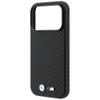 BMW futerał do IPHONE 18 Pro/17 Pro kompatybilny z MagSafe (Carbon Metal Logo) czarny