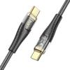 Kabel USB C do USB C Hoco 3A 60W 1,2 m U121 czarny