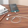 Słuchawki przewodowe douszne USB C Hoco M95 białe
