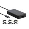 Uniwersalny zasilacz do laptopa 65W Forcell F-Energy USB C + 6 końcówek E856 czarny