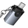 Adapter OTG USB C do USB A Hoco 3A UA46C grafitowy