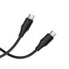 Kabel USB C do USB C Hoco 3A 60W Silikonowy 1 m X124 czarny