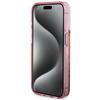 GUESS futerał do IPHONE 15 Pro GUHCP15LLFCSEGP (Liquid Glitter Gold Stripes) różowy