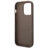 GUESS futerał do IPHONE 14 Pro GUHCP14LG4GFBR (4G Gold Logo) brązowy