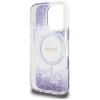 GUESS futerał do IPHONE 16 Pro kompatybilny z MagSafe GUHMP16LRGRGEU (Resin Bottom Glitter) fioletowy