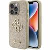 GUESS futerał do IPHONE 15 Pro Max GUHCP15XHG4SGD (Fixed Glitter Big 4G) złoty