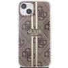 GUESS futerał do IPHONE 15 GUHCP15SH4PSEGW (4G Gold Stripe) brązowy