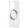 GUESS futerał do IPHONE 15 Pro Max kompatybilny z MagSafe GUHMP15XHFWFCT (Flowers Wreath) transparentny