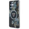 GUESS futerał do SAMSUNG S25 Ultra GUHMS25LHFLPEDK (Magnetic IML Metal Glitter Flowers Triangle) czarny