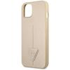 GUESS futerał do IPHONE 13 / 14 / 15 GUHCP14SPSATLE (SaffianoTriangle Logo) beżowy